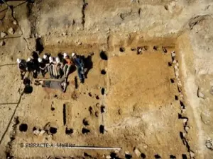 Ausgrabung der antiken Stadt Bibracte auf dem Berg Beuvray