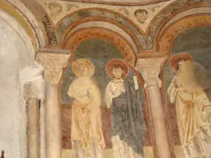 frescos románicos de la catedral de San Lizier