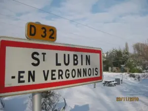 Saint-Lubin-en-Vergonnois sotto la neve a novembre 2010