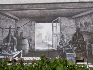 Saint-Martin-la-Plaineの入り口 - 絵画：鍛冶屋の生活