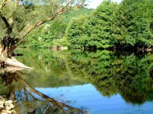 Der Fluss, der durch das Dorf