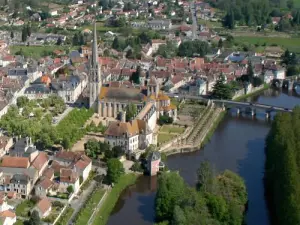 Vista aérea de Saint-Savin Gartempe