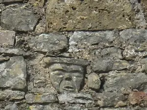 Sculpture in the south wall of the church