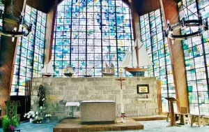 Inside the Saint-Valéry church