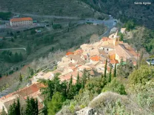 Sainte-Agnès Blick auf die Burgruine (© EJ)