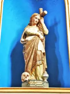 Estátua de Santa Madalena, na igreja (© J.E)