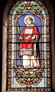 Le Haut du Tôt - Buntglasfenster von Saint-Stéphane (© JE)