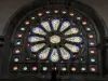 Rosette of the east transept of the church (© JE)