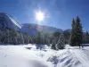 Taninges - Les pistes piétonnes en hiver