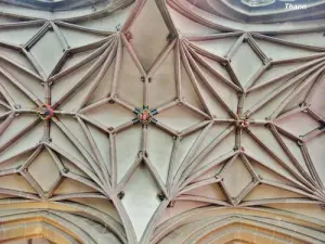 Costole del soffitto della navata nord della chiesa collegiata (© JE)