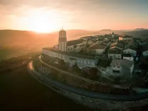 Sonnenuntergang auf dem Landhaus