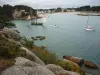 Viejos veleros en Ploumanac'h frente a la playa de Tourony