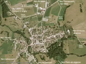 Aerial Photography of the village with road access 8