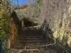 Лестница на склоне холма