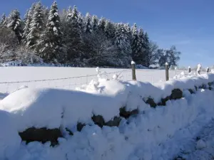 A mountain landscape in winter