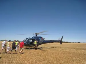 Bautizo de helicóptero en el festival de la lavanda en julio