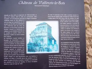 Château de Vallerois-le-Bois - Panneau explicatif