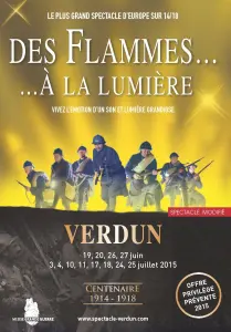 Affiche du spectacle Des Flammes à la Lumière, Verdun