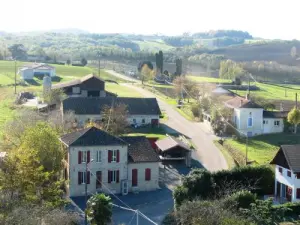 Una vista de Villebramar desde la torre de la iglesia