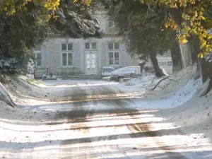 Allée du Chateau a snow day