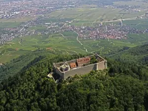 Luchtfoto van het kasteel