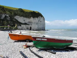 Boats and cliffs