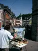 Peintre dans le village