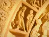 Везеле - Интерьер базилики Святой Марии Магдалины : скульптуры тимпана центрального портала притвора