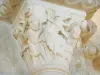 Везеле - Интерьер базилики Святой Марии Магдалины : резной шатер нефа: Моисей и Золотой теленок