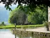 Замок Лонгпра - Замковый ров и деревья; в городе Сен-Жуар-ан-Вальден