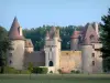 Замок Тури - Вид на замок; в городе Сен-Пурсен-сюр-Бесбре, в долине Бесбре (Besbre Valley)