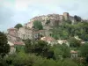 Корд-сюр-Ciel - Вид на деревья и дома укрепленного города албигенцев