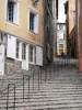 Ле-Пюи-ан-Веле - Лестница старого города облицована домами