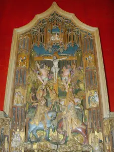 Музей Клюни - Национальный музей средневековья: полихромный деревянный алтарь Детства и Страсти Христовы