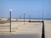 Нарбонн-Plage - Прогулка по песчаному пляжу; в Региональном природном парке Нарбоннес в Средиземном море