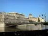Остров города - Вид на Сену, мост Арколе и Иль-де-ла-Сите с Hôtel-Dieu, Торговым судом и Консьержери (Городским дворцом)