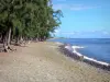 Сен-Лей - Пляж Сен-Ле в тени филао и Индийского океана