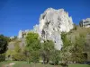 Скалы Соссуа - Каменные стены в окружении деревьев