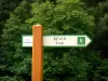 Трансарденская зеленая дорога - Направленный знак Зеленого Пути