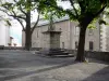 アンブラン - 大聖堂の広場：カルヴァリーと木々