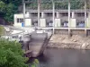 イーグルダム - ワシと貯水池上流の水力発電ダム