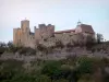 タリアール - その華やかなゴシック様式の礼拝堂とその岩の露頭に中世の城