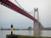 タンカービル橋 - 吊橋、セーヌ川の河岸、河口
