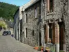 ヒエルゲス - 中世の村の舗装された通りと石造りの家