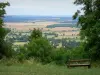 ビュートドモンテノワン - ニヴェルネの風景を見渡すベンチ