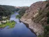 のロワール県ガイド - ロワールの風景 - ロワール渓谷：木々が並んでいるロワール川