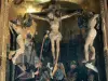 三联的Ternant - 在圣罗克教堂的激情（佛兰芒三联画）祭坛的雕刻板（十字架）