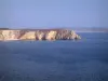 克罗宗半岛 - Penhir Point，在野生海岸上的景色，在迪南的尖端和海上（Iroise海）