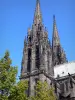 克莱蒙费朗 - Notre-Dame-de-l'Assomption大教堂的箭头，熔岩石和哥特式风格
