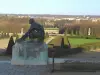 凡尔赛宫公园 - 雕像在前景与花园的景色